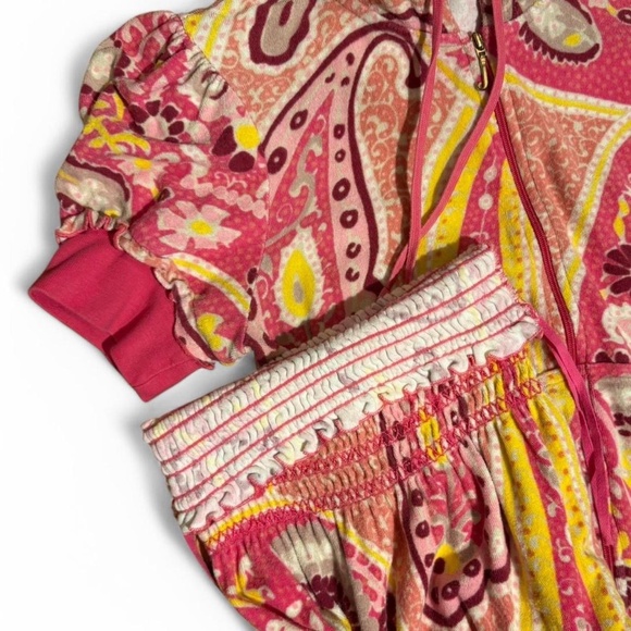 VINTAGE JUICY COUTURE TERRY CLOTH PAISLEY DRESS JACKET MATCHING SET - Picture 7 of 9